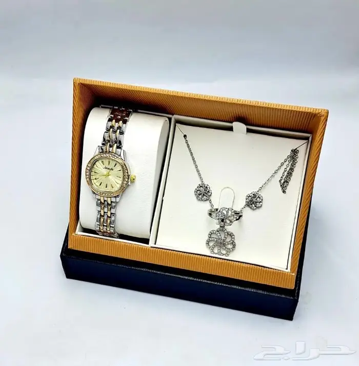 طقم هديه ساعه نسائي فخم 16