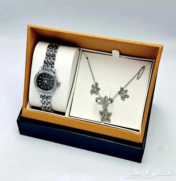 طقم هديه ساعه نسائي فخم 31