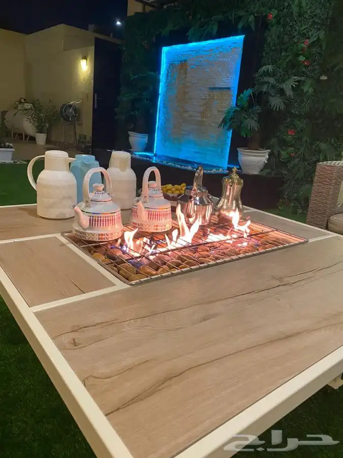 مشب غاز موقد متحرك سراميك نار حاتم 6