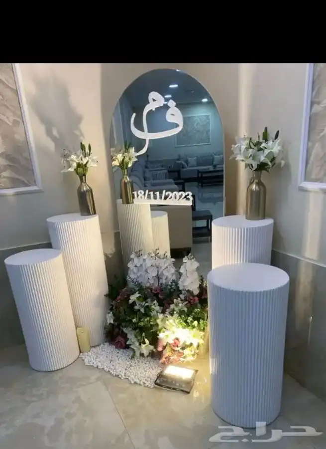 تنسيق كوش افراح مداخل استقبال توديع عزوبيه حفلات تخرج 37
