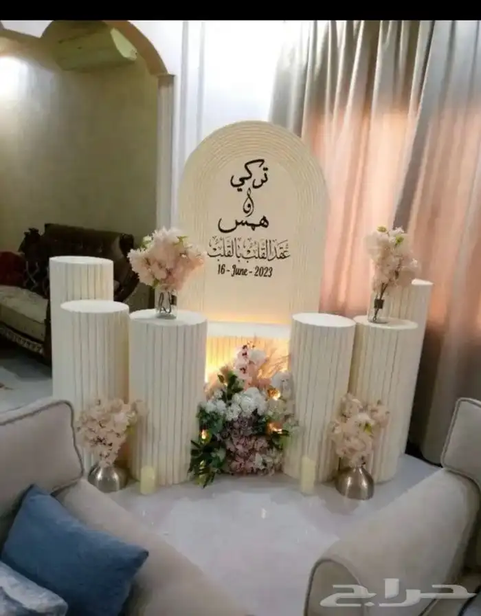 تنسيق كوش افراح مداخل استقبال توديع عزوبيه حفلات تخرج 33