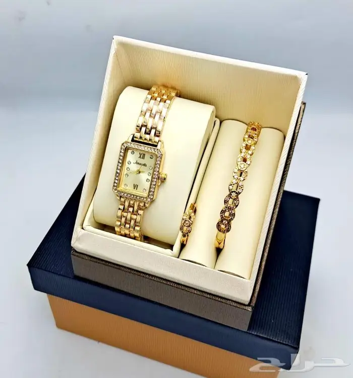 طقم ساعة نسائي مع تغليف مجانا 28