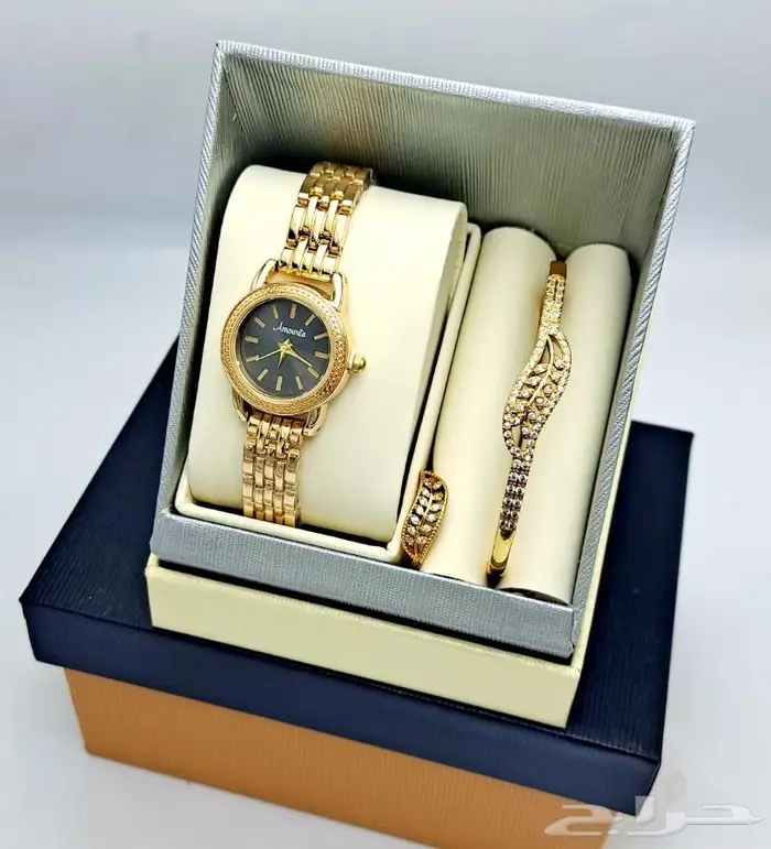 طقم ساعة نسائي مع تغليف مجانا 31