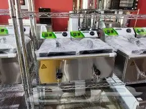 قلاية بطاطس قلايات حوض وحوضين جديدة ضمان ثلاثه سنوات 0