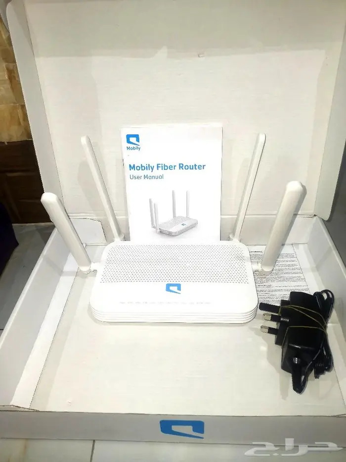 راوتر مقوي واي فاي للإنترنت مودم الياف بصرية موبايلي stc 6