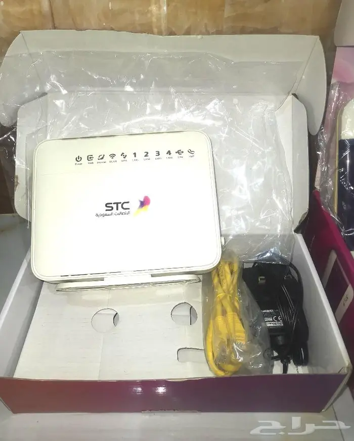 راوتر مقوي واي فاي للإنترنت مودم الياف بصرية موبايلي stc 5