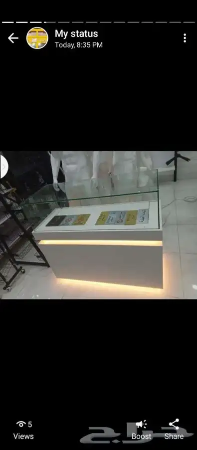 تجهيز محلات الطاولات العرض بترينات كاشير ارفف استاندات 9