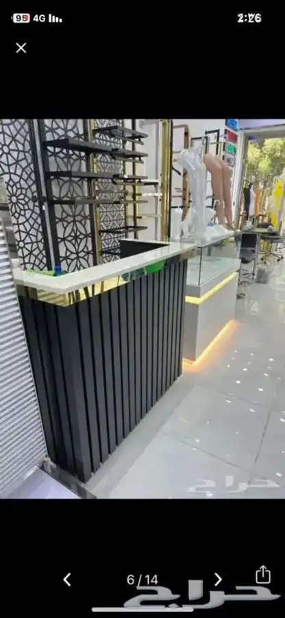 تجهيز محلات الطاولات العرض بترينات كاشير ارفف استاندات 5