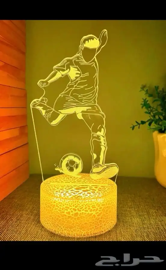 ديكور ليلي 7 ألوان مضاء (لاعب كرة القدم) 2