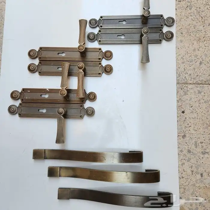 مقابض ابواب حديد ثقيل نوعيه فاخرة مستعمل (الطقم الواحد) 3