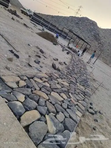 تلبيسات ممرات أحواض مجالس بالحجر الطبيعي 9