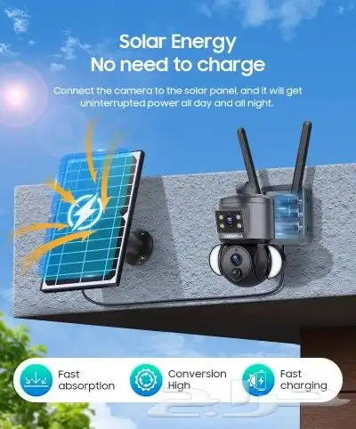 كاميرا الطاقة الشمسية بعدستين متحركة وثابتة 8