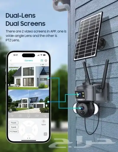 كاميرا الطاقة الشمسية بعدستين متحركة وثابتة 9