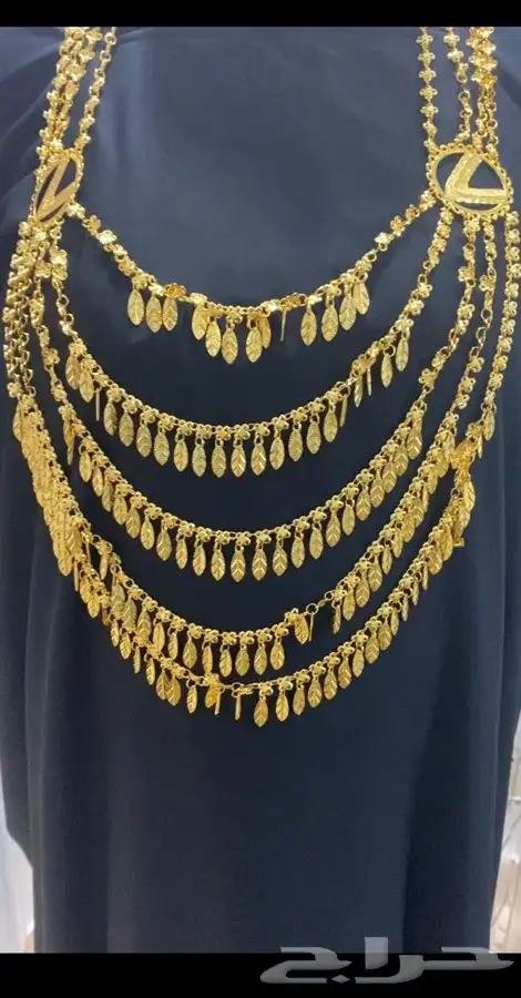 قلادة مطلية .. روعة مثل الذهب تمام ا   السبحات النسائية 0