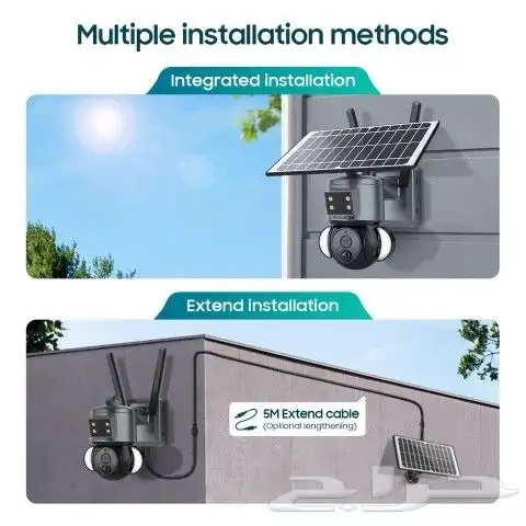 كاميرا الطاقة الشمسية بعدستين متحركة وثابتة 7