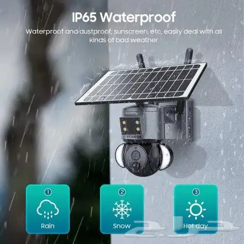 كاميرا الطاقة الشمسية بعدستين متحركة وثابتة 10