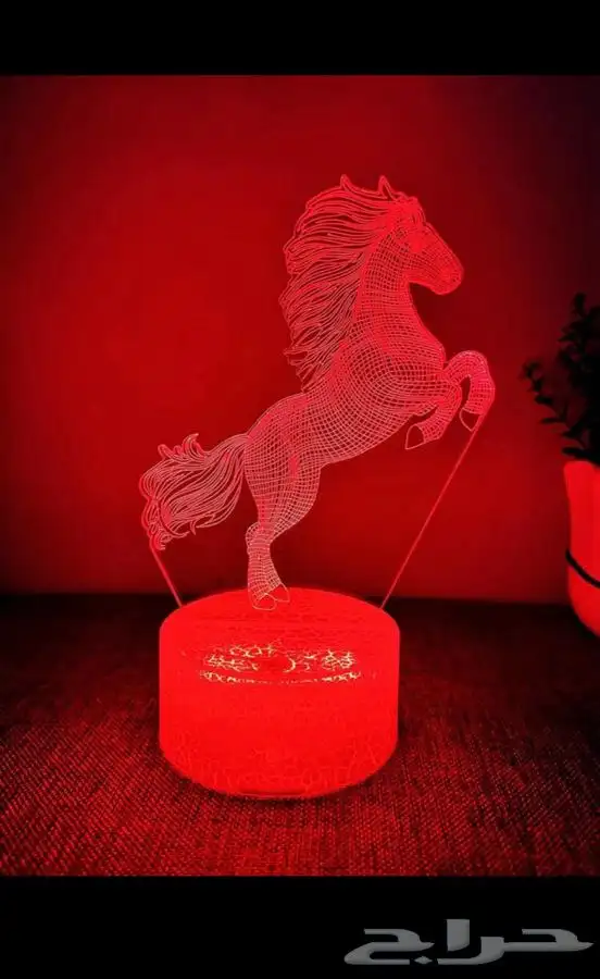 ديكور ليلي مضاء 7 ألوان مضاء (الخيل) 4