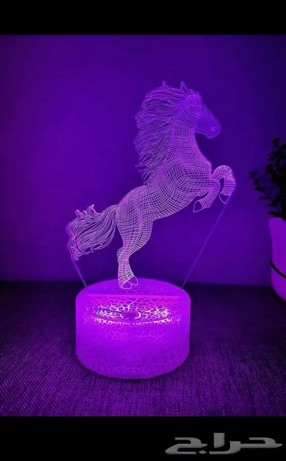 ديكور ليلي مضاء 7 ألوان مضاء (الخيل) 0