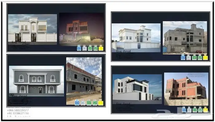 ديكورات خارجيه جي ار سي التصميم الاخلي و تصميم واجهات 0