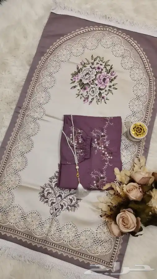 اطقم شراشف صلاه مع السجاد 19