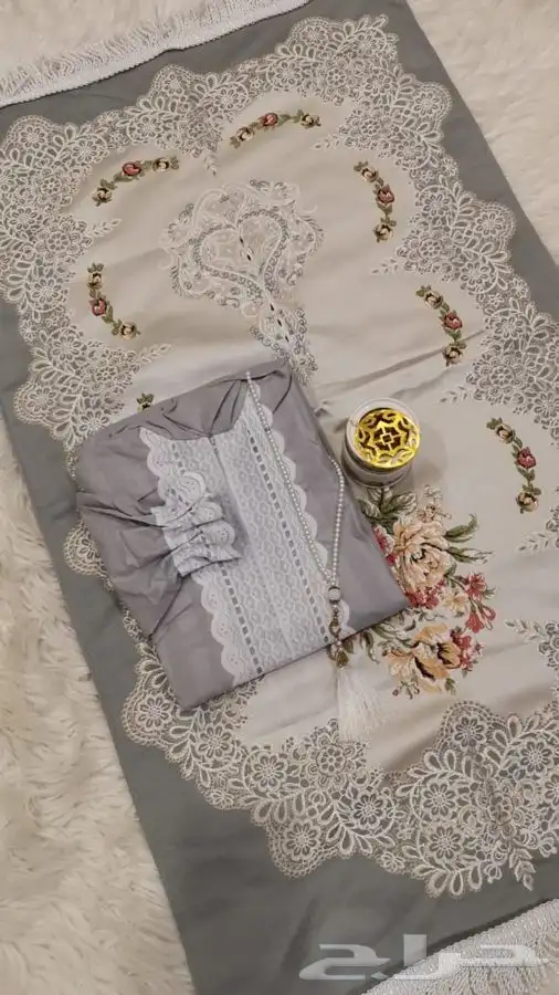 اطقم شراشف صلاه مع السجاد 8