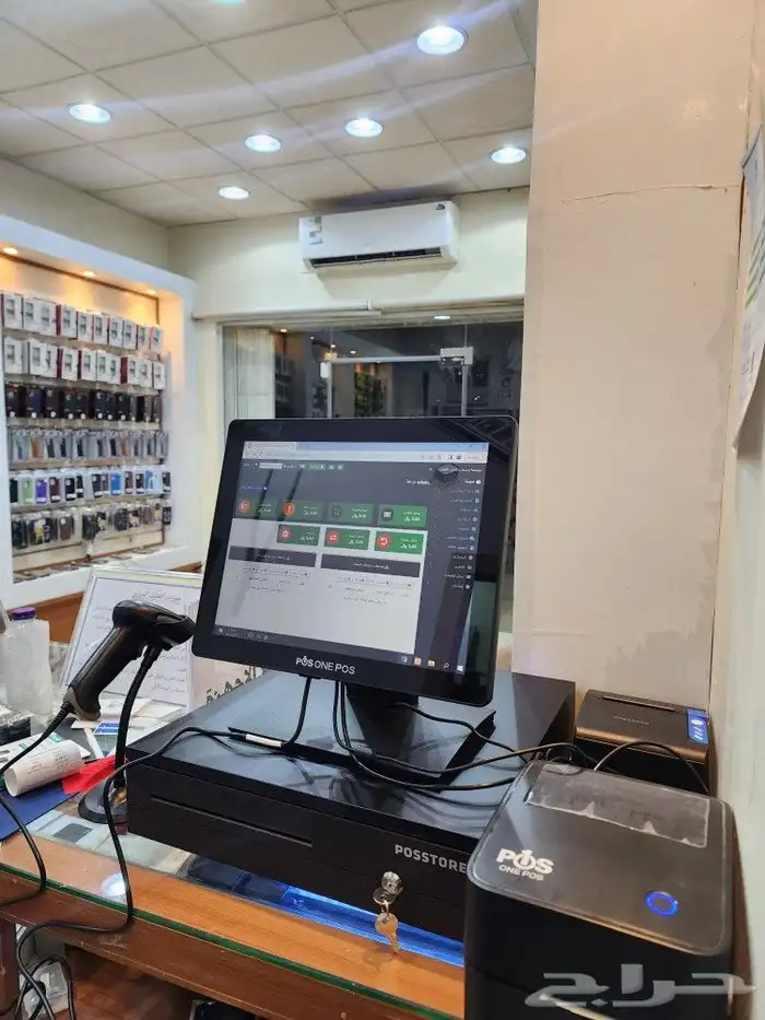 أجهزة كاشير لمس وعادي مستخدم وجديد بضمان ببرنامج معتمدة 1