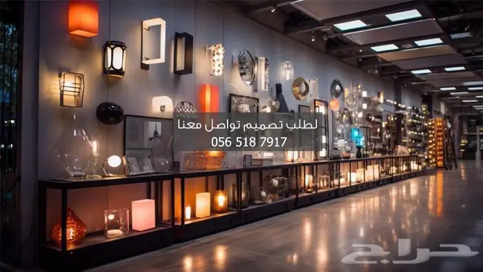 تصميم ديكور محل اضاءة 2024 0