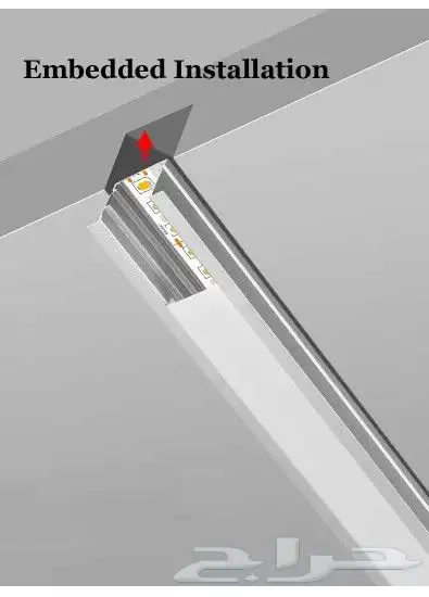 Profile aluminum led black housing 7