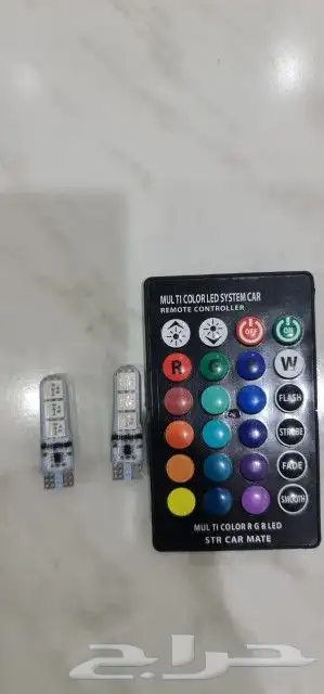 لمبات ليد لوحات و سكن t10 مع جهاز تحكم باللون 3
