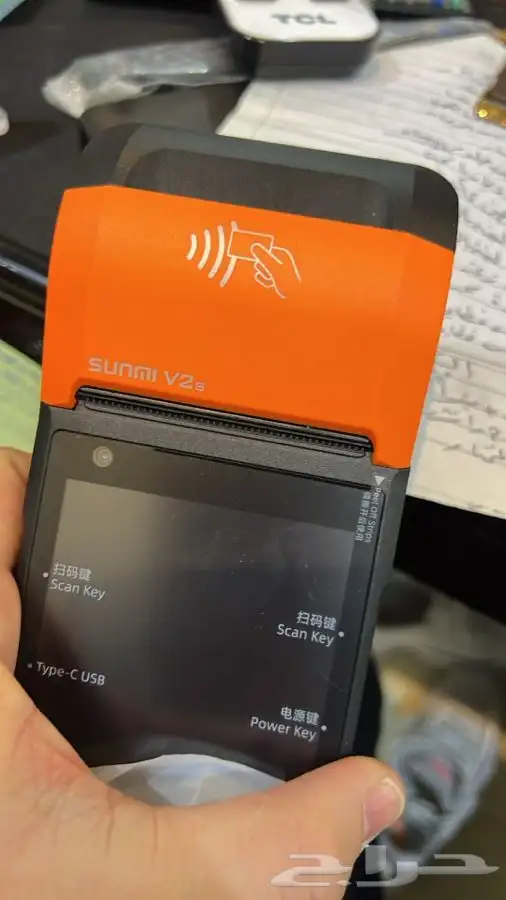 كاشير لمس عادي ايباد ومحمول متوفر مستخدم وجديد بضمان 14