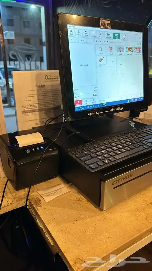 كاشير لمس عادي ايباد ومحمول متوفر مستخدم وجديد بضمان 19