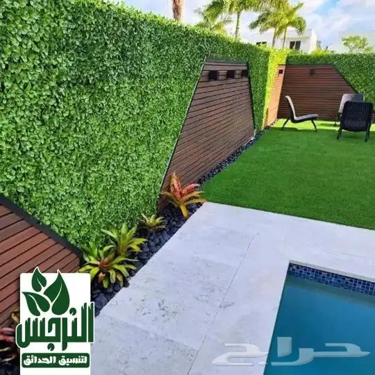 تنسيق حدائق تركيب العشب الصناعي 2