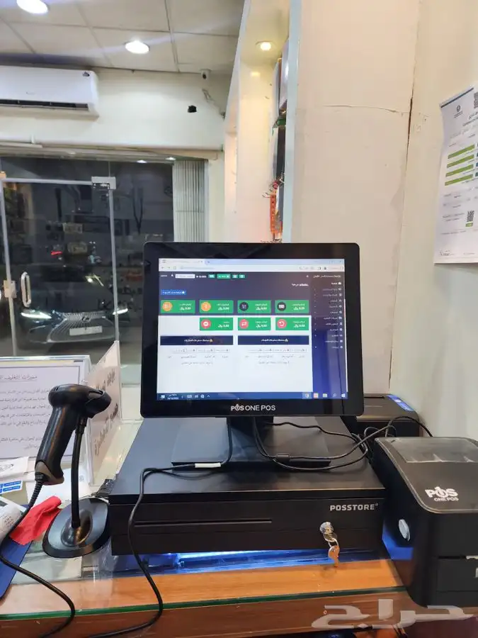 كاشير لمس عادي ايباد ومحمول متوفر مستخدم وجديد بضمان 5