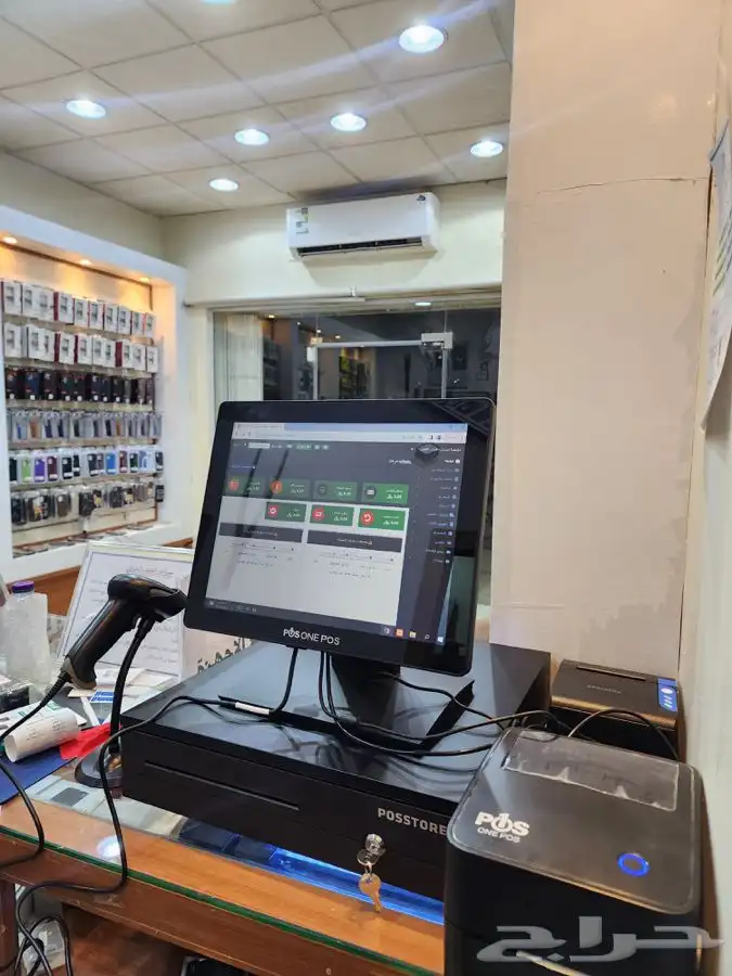 كاشير لمس عادي ايباد ومحمول متوفر مستخدم وجديد بضمان 3