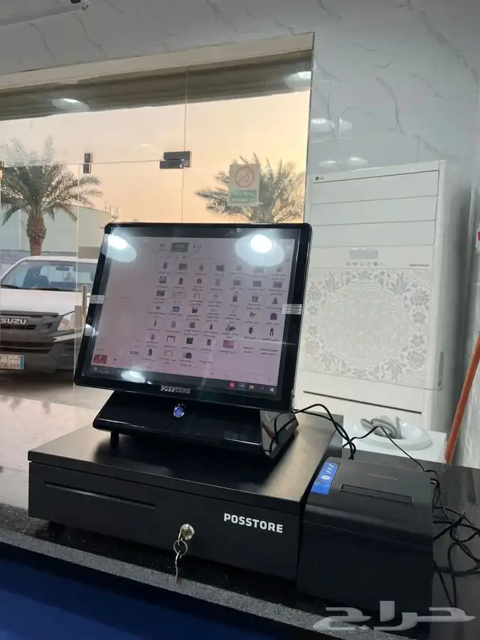 كاشير لمس عادي ايباد ومحمول متوفر مستخدم وجديد بضمان 7