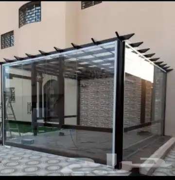 أعمال حداده مظلات جلسات برجولات تركيب بديل الخشب عشب صناعي 5