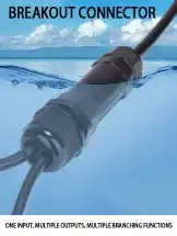 كونكتر مائي ووتربروف لكشافات المسابح النوافير والحدائق معزول 19