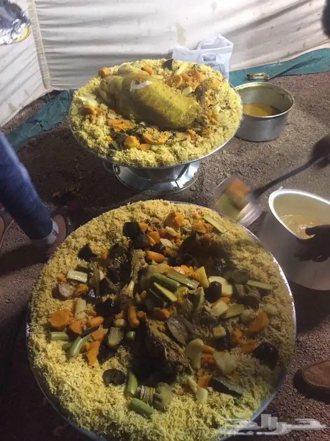 تجهيز مخيمات في حائل مع عمال ضيافة 35