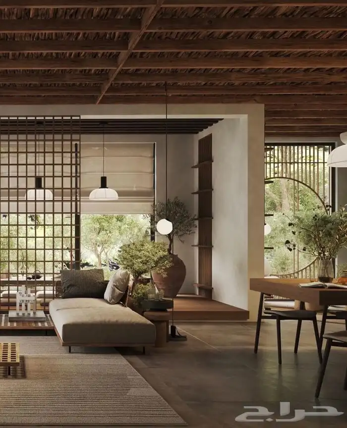 بناء كوخ وديكور الاستراحات والجلسات الخارجية والداخلية 12