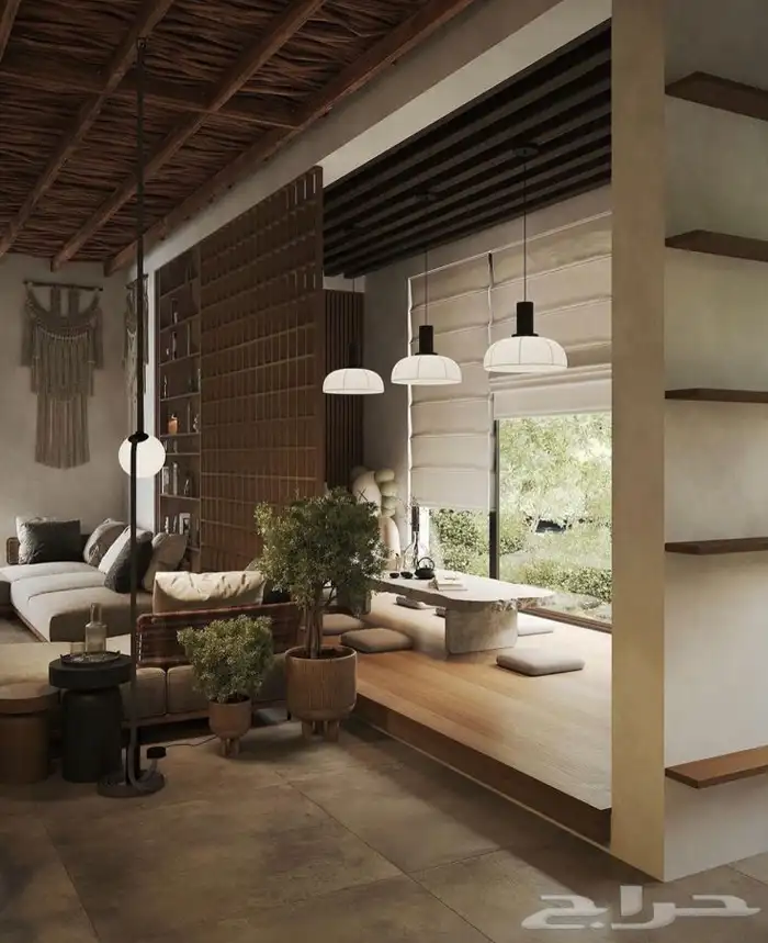 بناء كوخ وديكور الاستراحات والجلسات الخارجية والداخلية 14