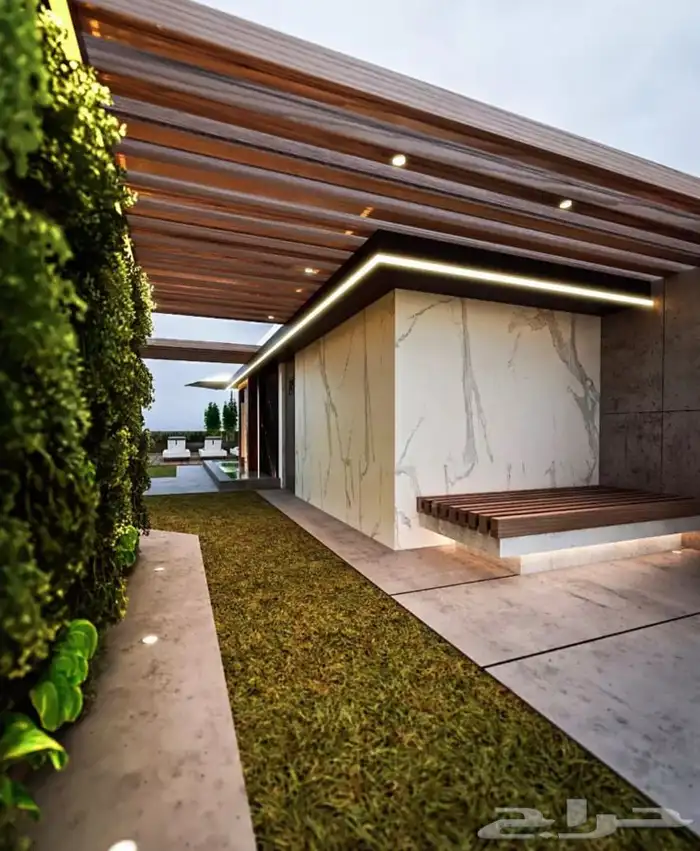 بناء كوخ وديكور الاستراحات والجلسات الخارجية والداخلية 10