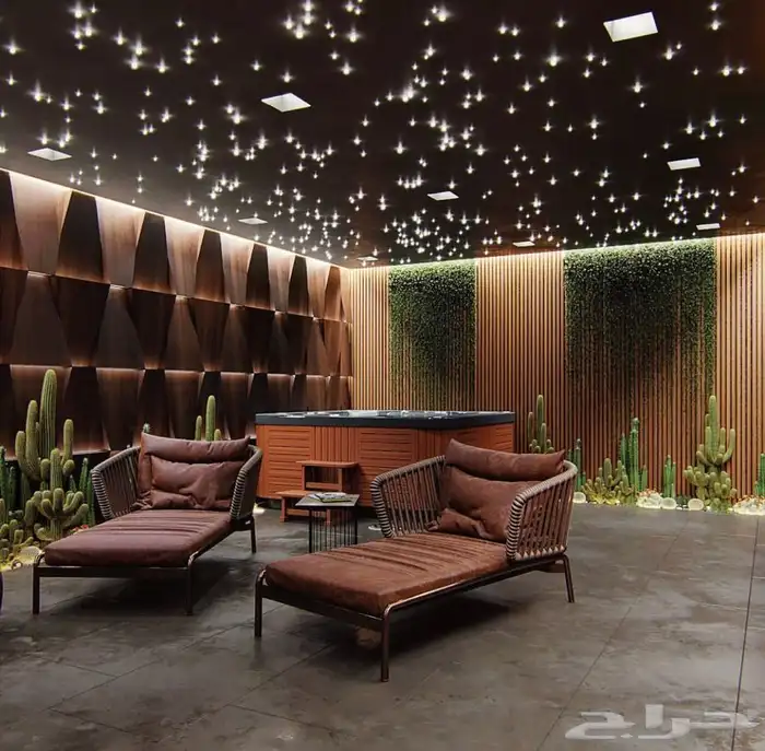 بناء كوخ وديكور الاستراحات والجلسات الخارجية والداخلية 8