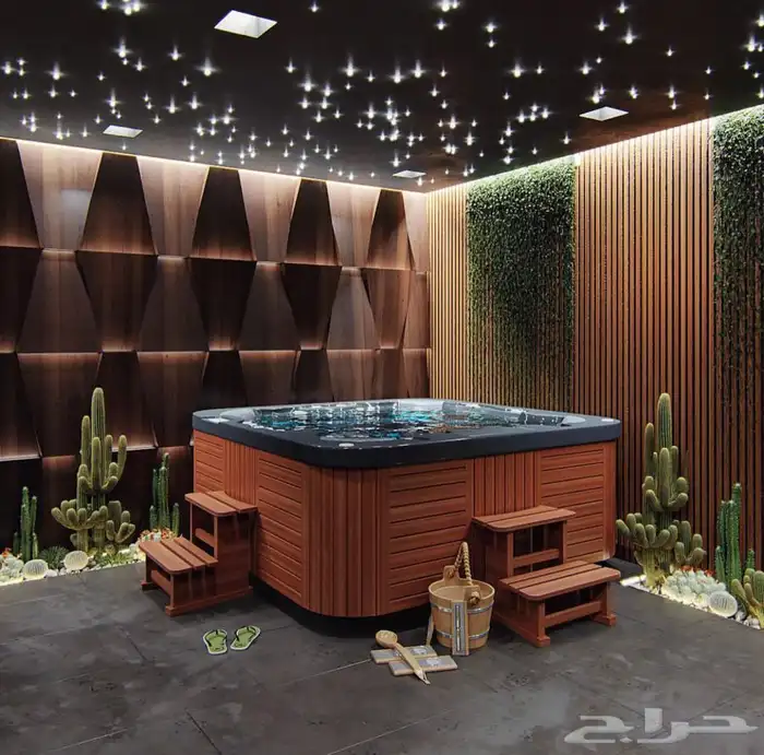 بناء كوخ وديكور الاستراحات والجلسات الخارجية والداخلية 9