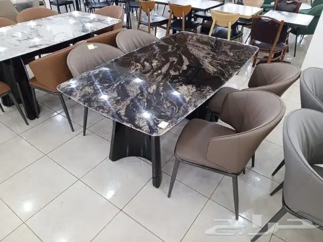 طاولات وسفر طعام رخام وخشب للطلب واتس 1