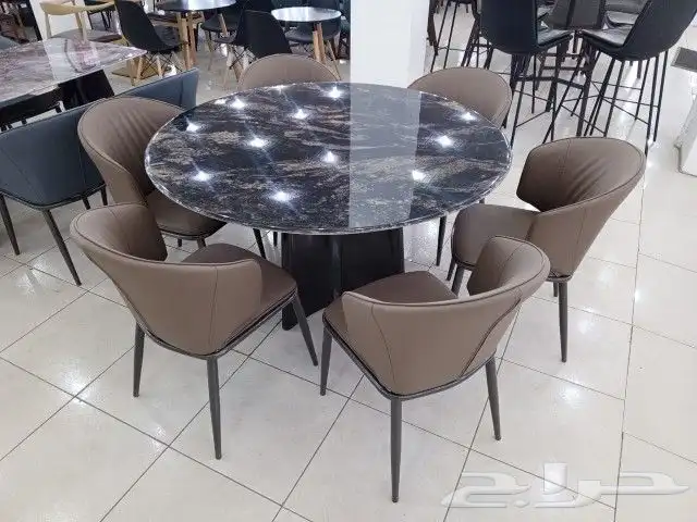 طاولات وسفر طعام رخام وخشب للطلب واتس 8