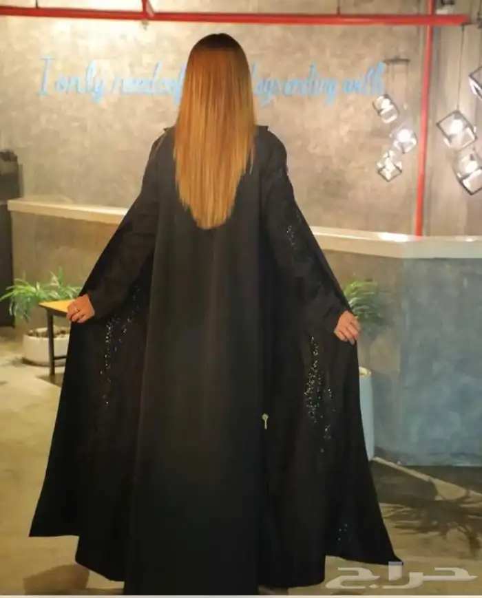 عباية فوركر اسود شك خفيف 1