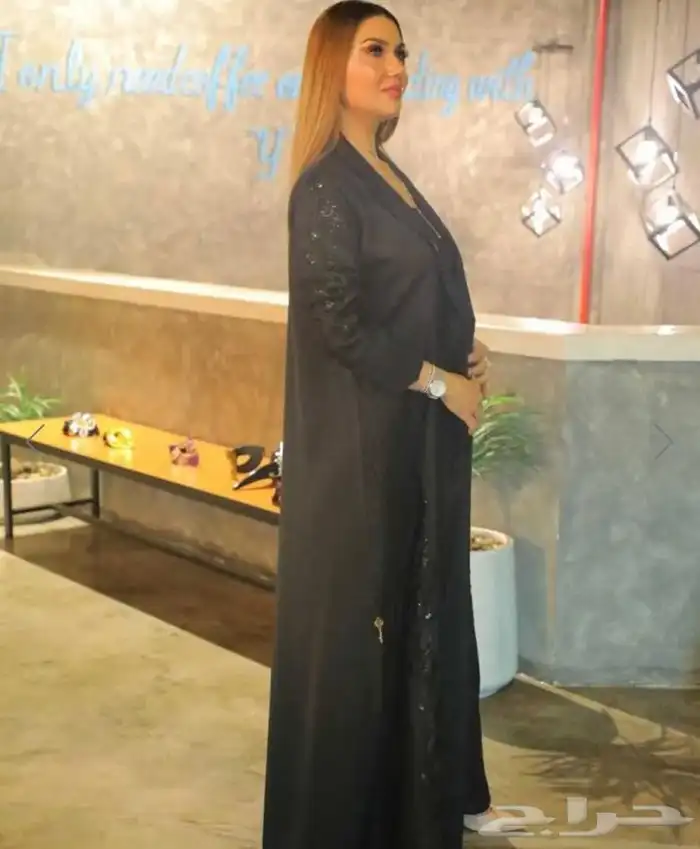 عباية فوركر اسود شك خفيف 2