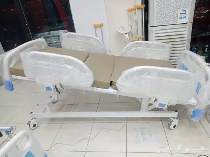 سرير طبي للمرضى جديد 5 حركات كهربائي جوانب فايبر 7