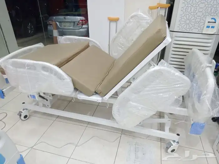 سرير طبي للمرضى جديد 5 حركات كهربائي جوانب فايبر 6