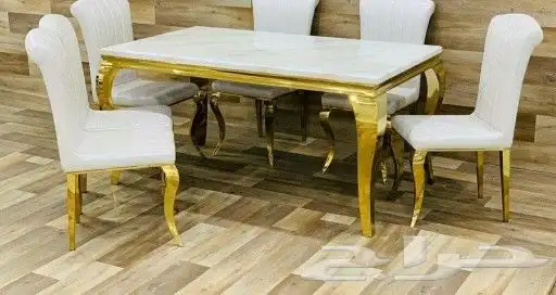 أفخم طاولات طعام تركية وماليزية جودة عالية رخام خشب 13